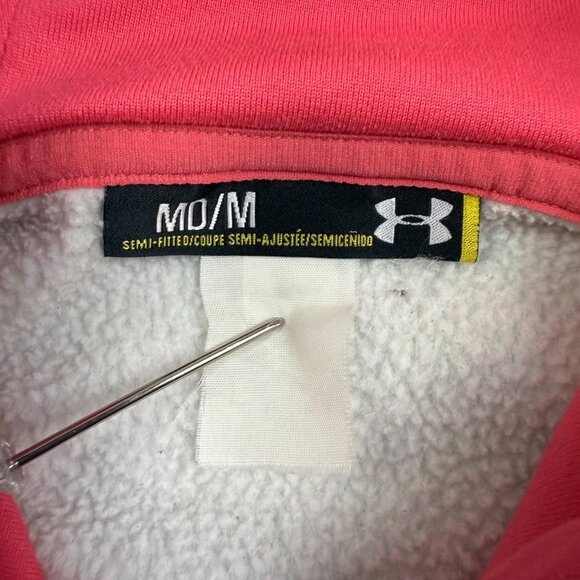Under Armour Realtree Camo Hoodie Womens Medium Hot Pink Logo Semi-Fitted Jumper - Picture 7 of 9
